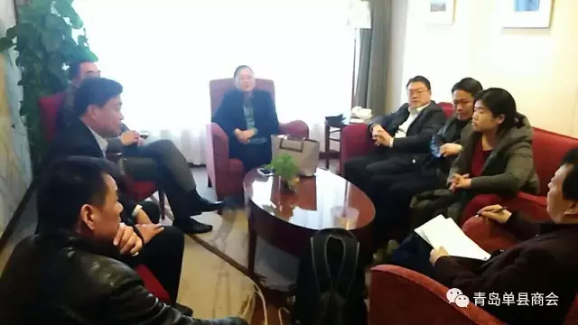 单县县委常委、常委副县长张晖一行来青岛单县商会进行调研